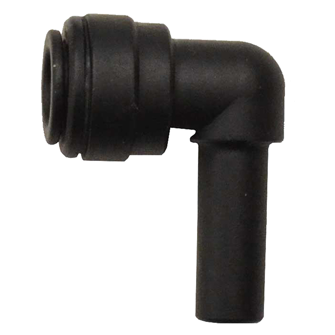 (image for) John Guest PP221212E Plug In Elbow BLK 3/8 Plug x 3/8 QC (10)